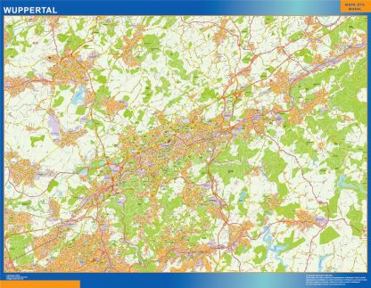 Wuppertal wandkaarten Duitsland