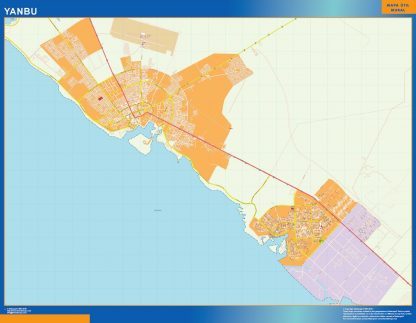 Yanbu wandkaarten Saoedi-Arabië