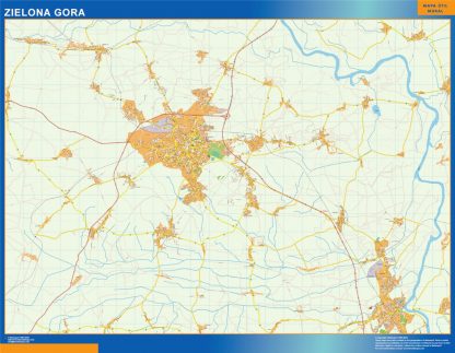 Zielona Gora wandkaarten Polen