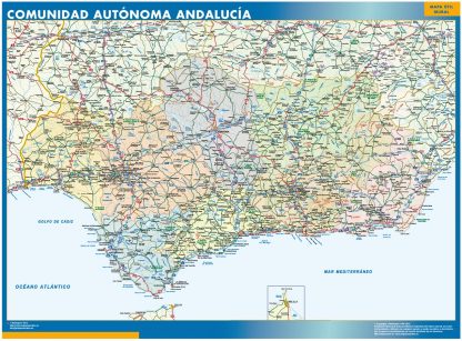 wandkaarten Andalucia