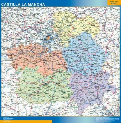 wandkaarten Castilla La Mancha