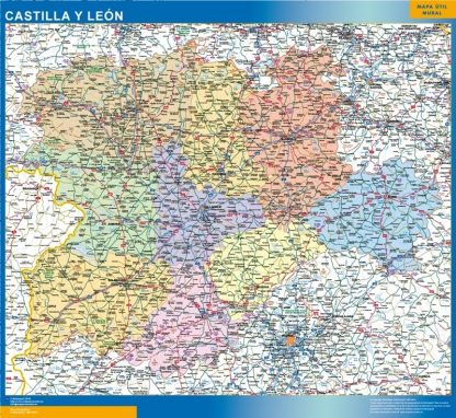 wandkaarten Castilla y Leon