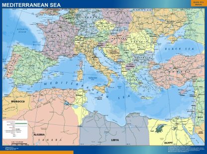 mediterranean sea wandkaarten