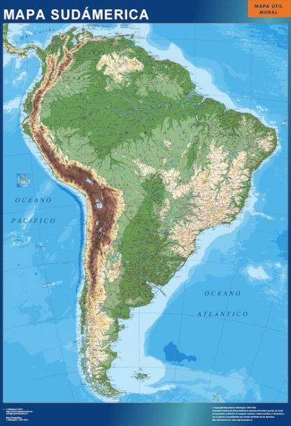 south america wandkaarten